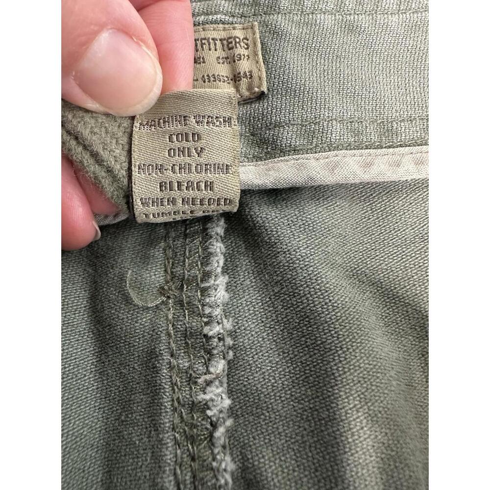 Vintage Y2K American Eagle Cargo Pants Womens 4 Olive Green Utility Split Hem - Picture 9 of 9